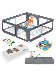 اشتري HOCC Large Baby Playpen Fence with Balls and PlayMat في الامارات