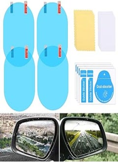 Buy Zonon 4 Pieces Car Mirror Film Anti-Fog Car Rear View Mirror Film Rainproof Waterproof Car Rain Film Car Window Clear Sticker with Toolkit for Car Rear View Mirrors in Egypt