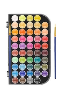 اشتري Watercolor Paint Set, 48 Colors Non toxic Washable Watercolor Palette with Paint Brushes for Artists, Kids & Adults Art & Craft Supplies في الامارات