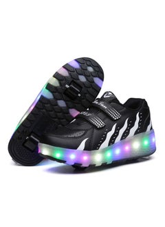 اشتري Roller Skates Shoes Rechargeable Skates Shoes With Double Wheels Sport Sneaker Outdoor Luminous Shoes for LED Light Up Wheel Shoes for Kids في الامارات