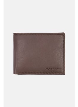 Buy Men Brand Logo Leather Wallets 9 H x 12 L x 2 W cm, Dark Brown in UAE