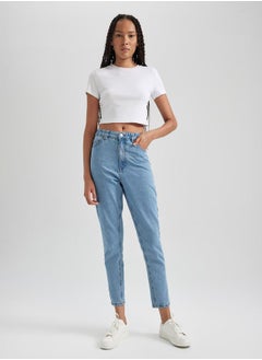 Buy High Rise Mom Fit Cropped Jeans in Saudi Arabia