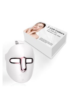 Buy Led Face Mask Light Therapy, Red Light Therapy for Face, 7 Color Led Light Therapy, PDT Technology Red Light Mask for Winkles, Suitable for All Skin Types, Lightweight and Rechargeable in UAE