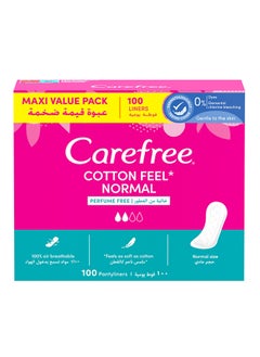 Buy Cotton Feel Perfume Free Panty Liners Normal in UAE