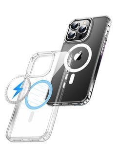 Buy Magsafe iPhone Case Compatible for iPhone 13 Clear Case with Shock Absorption Anti Scratch TPU Precise Cutouts Fit Crystal Magnetic Cover Design to Protect iPhone 13 in Saudi Arabia