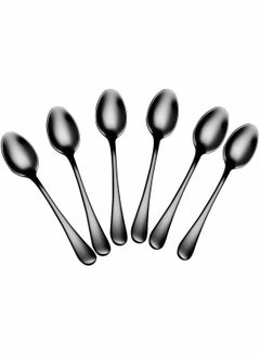 E-far 12-Piece 6-Inch Stainless Steel Espresso Spoons - Hammered Design, Rust-Free, Dishwasher Safe