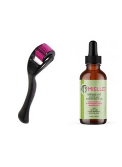 Buy Rosemary Mint Scalp & Hair Strengthening Oil 59 ml +roller for treating facial wrinkles and hair loss in Saudi Arabia