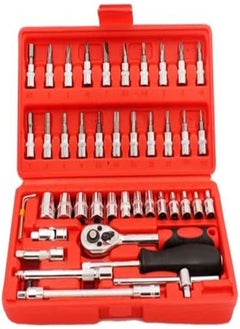 اشتري Goolsky Torx Socket Sets, Drive Male Female Torx Bit Socket Set, Star Socket Set for Automotive Repair & Household-46 Pcs Ratchet set Mechanic Tools, Valentine's Day gifts for men في الامارات