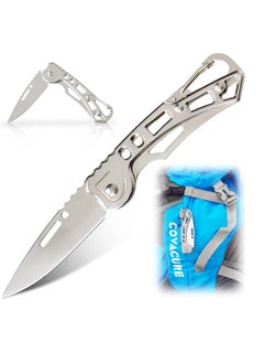 اشتري Pocket Knife, 420HC High Performance Stainless Steel 58HRC Hardness Folding Knife with Pocket Clip, Ultra Portable for Camping Hiking Backpacking في الامارات