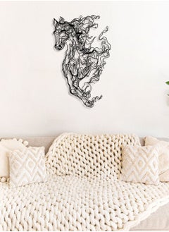 اشتري Horse metal wall art with line art 3D design في السعودية