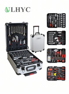 Buy 187-Piece Professional Tool Set, Home Hand Tool Set, Auto Repair Tool Set with Aluminum Trolley Case, Silver in Saudi Arabia