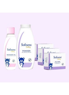 Buy Baby Perfect Protect Duo Gift Set (Soap + Oil + Powder 300G + 200Ml+200G) in UAE