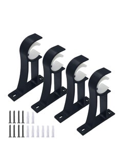 Buy Curtain Rod Bracket Heavy Duty Curtain Rod Holders for Drapes Wall Heavy Duty KASTWAVE Single Decorative Drapery Rod Hooks Hanger in UAE