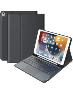 اشتري iPad Keyboard 9th Generation Keyboard for iPad 8th Generation-7th Gen 10.2", Smart Trackpad, Detachable Wireless with Pencil Holder, Flip Stand Keyboard Case for iPad 9th/8th/7th Gen 10.2” في الامارات