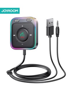 Buy Joyroom Bluetooth 5.3 AUX Adaptor Mobil Mikrofon Ganda Pemancar Noise Cancelling Penerima Nirkabel Tangan Gratis Kit Stereo Audio Mobil in UAE