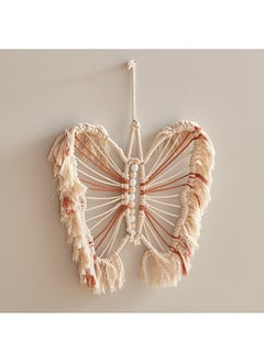 Buy Rotana Wire Butterfly Hanger with Wooden Beads 31 x 31 cm in Saudi Arabia