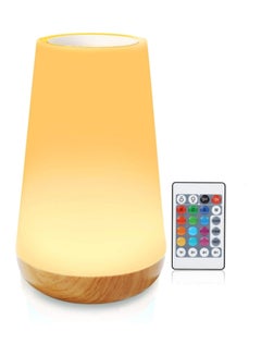 Buy LED Bedside Lamp, Colorful Night Light, Rechargeable Dimmable Color USB Night Lamp with Touch Control Adjustable Brightness Remote Control for Bedroom, Kid's Room and Living Room in UAE