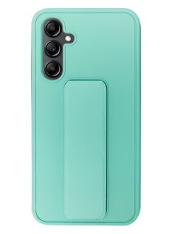 Buy Fully Covered With Finger Grip Stand Holder Anti Slip Shockproof Silicone Protective Case Cover For Samsung Galaxy A54 MINT GREEN in UAE