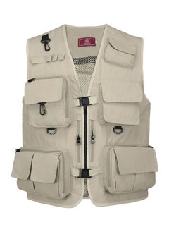 Buy Fishing Photography Vest Summer Multi Pockets Mesh Jackets Quick Dry Waistcoat XL 40*2*30cm in UAE