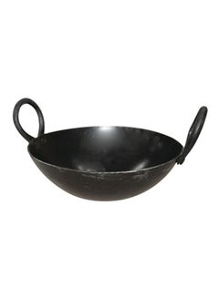 اشتري Iron Cooking Kadai Black 25cm في الامارات
