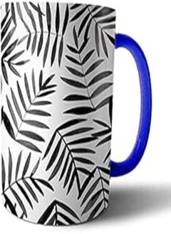 Buy Printed Multicolor Mug - Blue Handle, 24092021.0006 in Egypt