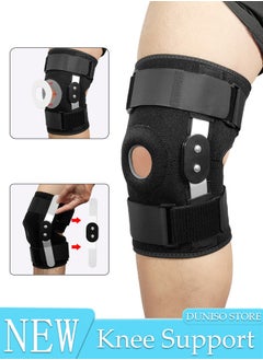 Buy Knee Pad Knee Brace with Side Stabilizers and Patella Gel Pads Adjustable Compression Knee Support Braces for Knee Pain Meniscus Tear ACL MCL Arthritis Joint Pain Relief Injury Recovery in UAE