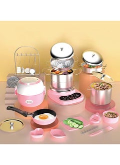 اشتري Children's mini real kitchen complete set of real kitchen play house girl birthday gift toys في السعودية