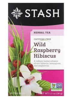 اشتري Herbal Tea Wild Raspberry Hibiscus Caffeine Free 20 Tea Bags1.3 oz (38 g) في الامارات