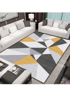 اشتري Non Slip Modern Large Area Rug Floor Carpet Made With High Quality Crystal Velvet With Light Luxury Material For Indoor Living Room Dining Room Bedroom With Beautiful Print (Size 140×200CM) في الامارات