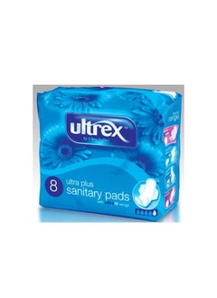 اشتري Ultra Plus Sanitary Pads with Wings, Pack of 8 في الامارات