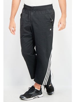 اشتري Men Sportswear Fit Brand Logo Training Track Pants, Black في الامارات