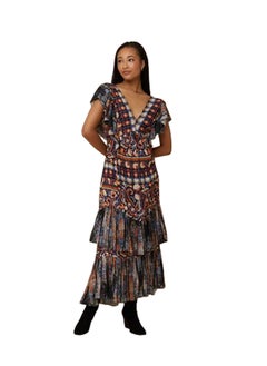 Buy Ornate Floral Tiered Ruffle Maxi Dress in Egypt