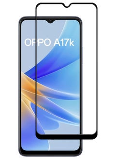 Buy Antistatic ESD Dustproof Premium Quality High Definition Tempered Glass Screen Protector Designed For Oppo A17k in UAE