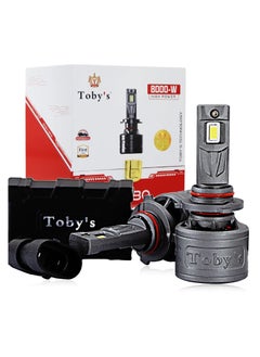 Buy Tobys TY80 9005/HB3 2 Pieces 160W Original Tested LED Headlight Bulb Assembly 16000 Lumens 80W/Piece Xtreme Bright With Color Temperature 6500K in UAE