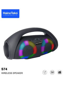 Buy Haino Teko Germany S74 Wireless Portable Bluetooth  Speaker Black in UAE