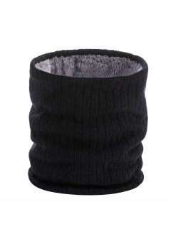 Buy Winter Double-Layer Thermal Knit Neck GaiterBlack Black in Saudi Arabia