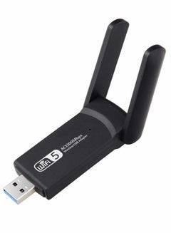 اشتري Wireless USB WiFi Adapter for PC, 1200Mbps Dual Band WiFi Dongle 2.4G/5G with USB 3.0, Wireless Network Adapter for Windows 11/10/8/7 and Mac OS X في الامارات