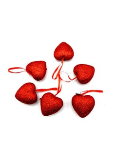 Buy Red Hearts with Ribbon  12 Pcs in UAE