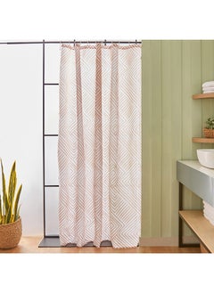 اشتري Aristo Polyester Shower Curtain with 12 Hooks 200 x 180 cm في السعودية