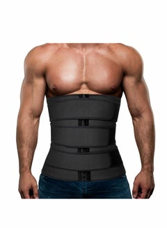اشتري Workout Waist Trainer Neoprene Corset Sauna Sweat Trimmer Cincher Slimming Belly with Belts XL في الامارات