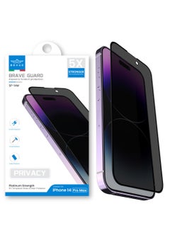 Buy 9H Privacy Full Coverage Screen Protector for iPhone 14 Pro Max 6.7-Inch, Anti-Spy Tempered Glass, Bubble Free, HD Clear, Anti-Scratch, Anti Crack Edge to Edge Protection Case-Friendly Black in UAE