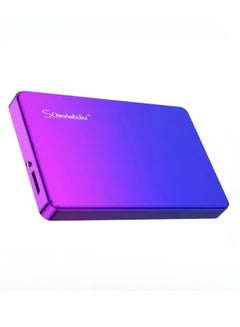 Buy External Hard Drive, USB3.0 Ultra Slim HDD Storage Device, Portable Compact High-speed Mobile Hard Disk Compatible for Pc, Desktop, Mobiles, Laptop, Game Console, Ps4, (Gradient Blue Purple, 250GB) in Saudi Arabia