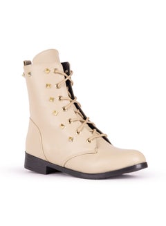 Buy Ankle Boot E-15 Leather - Beige in Egypt