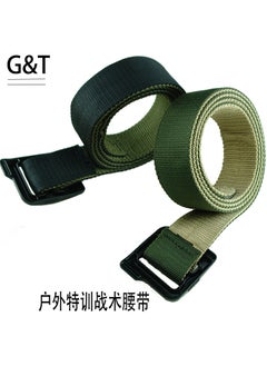 اشتري Tactical Military Nylon Belt with 511 HookArmy Green Khaki Army Green Khaki في الامارات