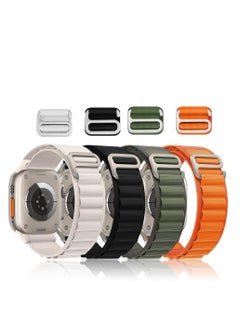 اشتري 4 Pack Alpine Loop Bands for Apple Watch Ultra/SE/Series 8-1 - Adjustable Nylon Strap with Titanium G-Hook - Sweat & Water Resistant في الامارات