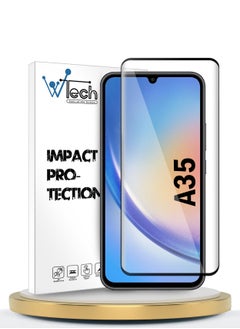 Buy Premium E2E Full Glue Full Cover Tempered Glass Screen Protector For Samsung Galaxy A35 5G 2024 Clear/Black in Saudi Arabia