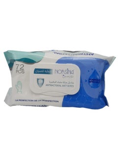 Buy NORSINA antibacterial wet wipes extra protection 72pcs in Saudi Arabia