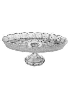 Buy A serving dish with a glass base for sweets and fruits, multi-use in Saudi Arabia