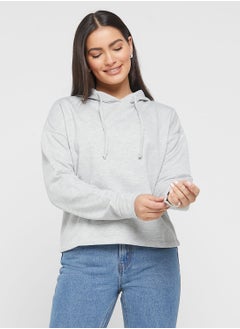 Buy Cuffed Knitted Hoodie in UAE