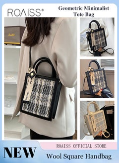 Buy Women Woolen Mini Handbag Commuter Niche Crossbody Bag with Simple and Minimalist Design Chic Tote Bag for Everyday Use in Saudi Arabia